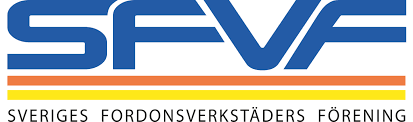 Logo på SFVF vilket står för Sveriges Fordonsverkstäder Förening
